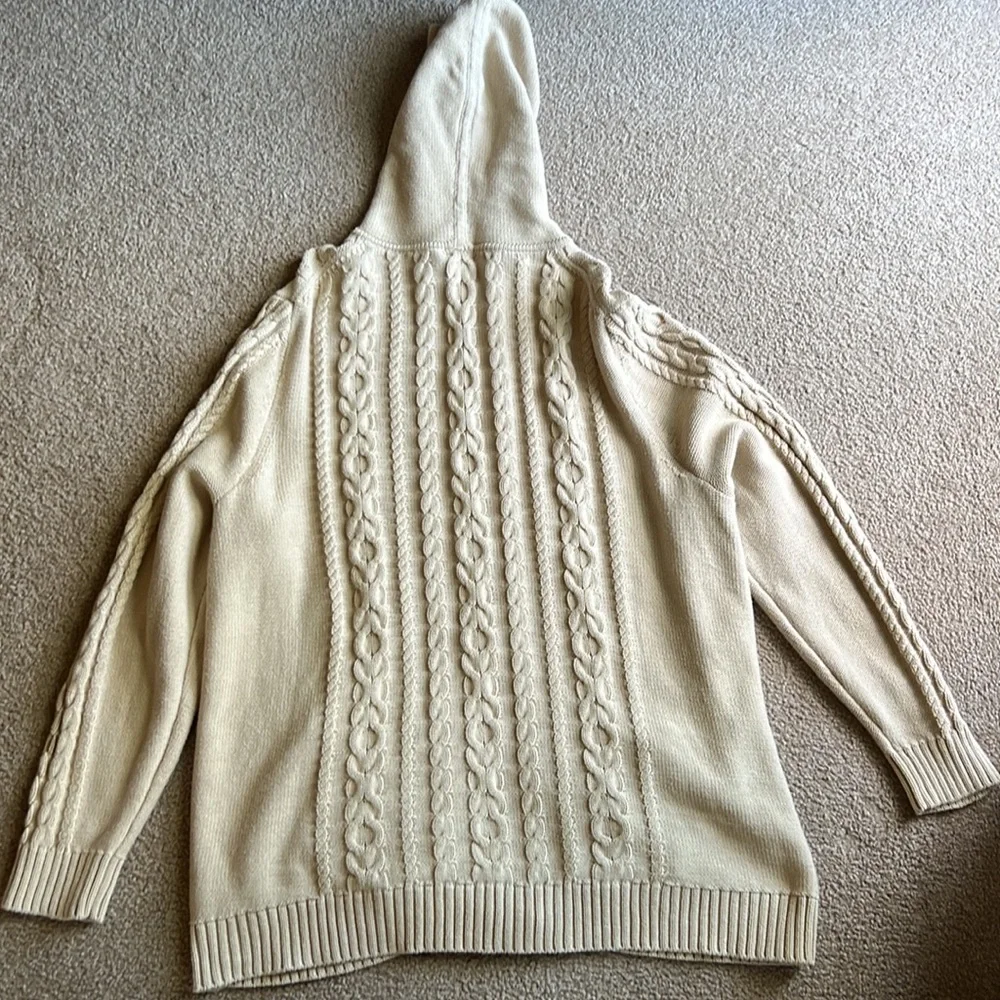 L.L. Bean - Womens plus khaki cable knit cardigan, size 2XL! - Picture 3 of 4